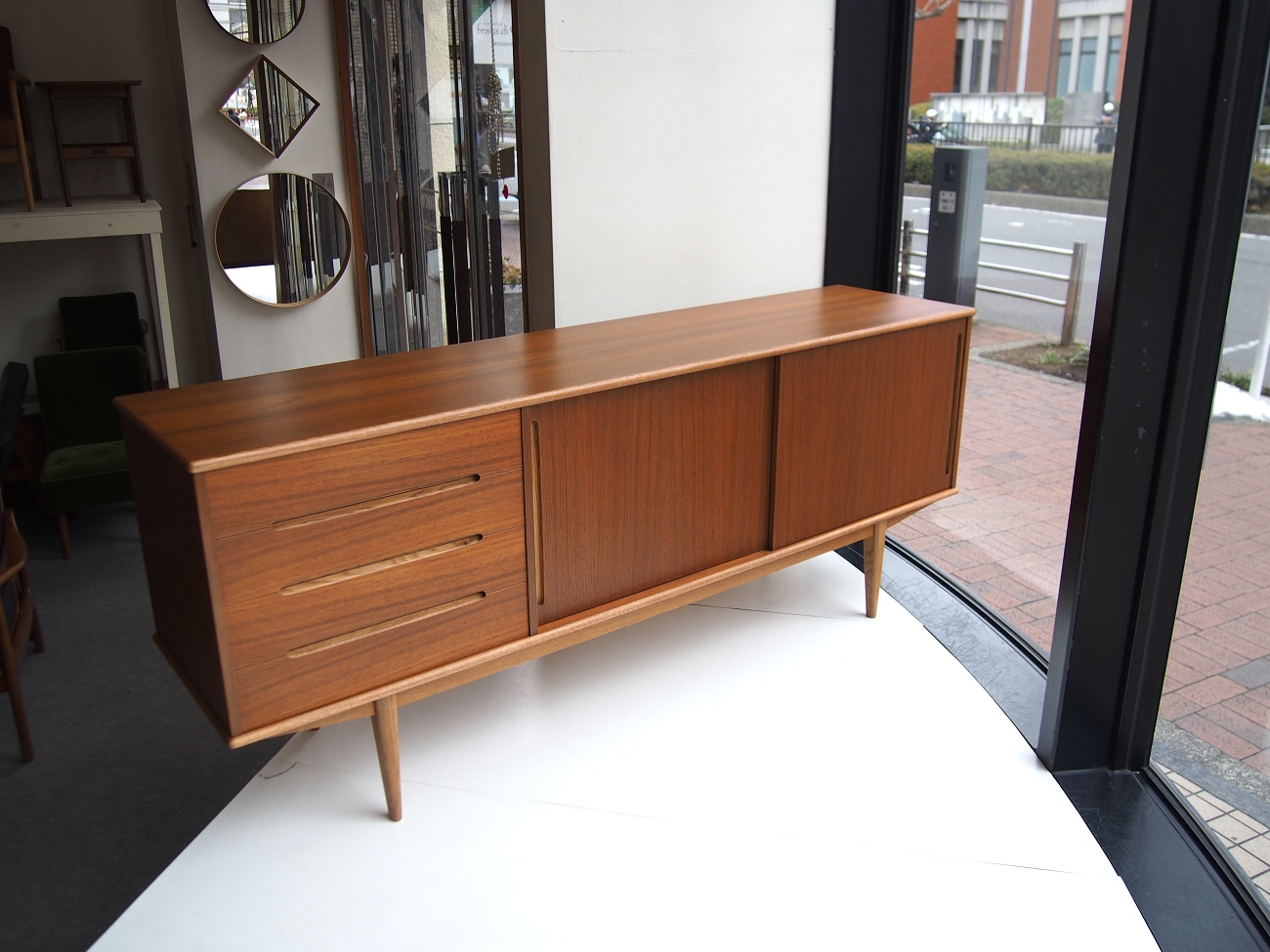 サイドボード（チーク×オーク） ビンテージ北欧家具 / Sideboard