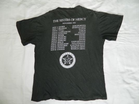 Vintage SISTERS OF MERCY 1990 TOUR T-Shirt w/DATES | Defunkd