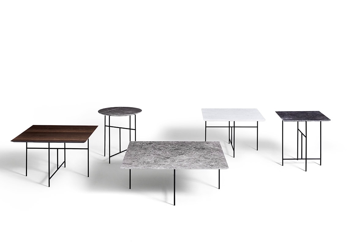 Collection of modern designer side tables Sen | De Padova