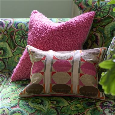 Kushime Fuchsia Cotton Decorative Pillow | Designers Guild US