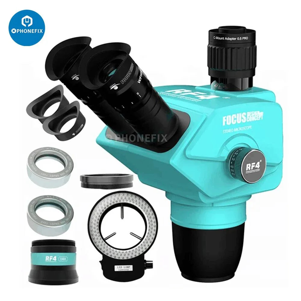 RF4 RF6565Pro 6.5-65X Triocular Synchronous Zoom Microscope