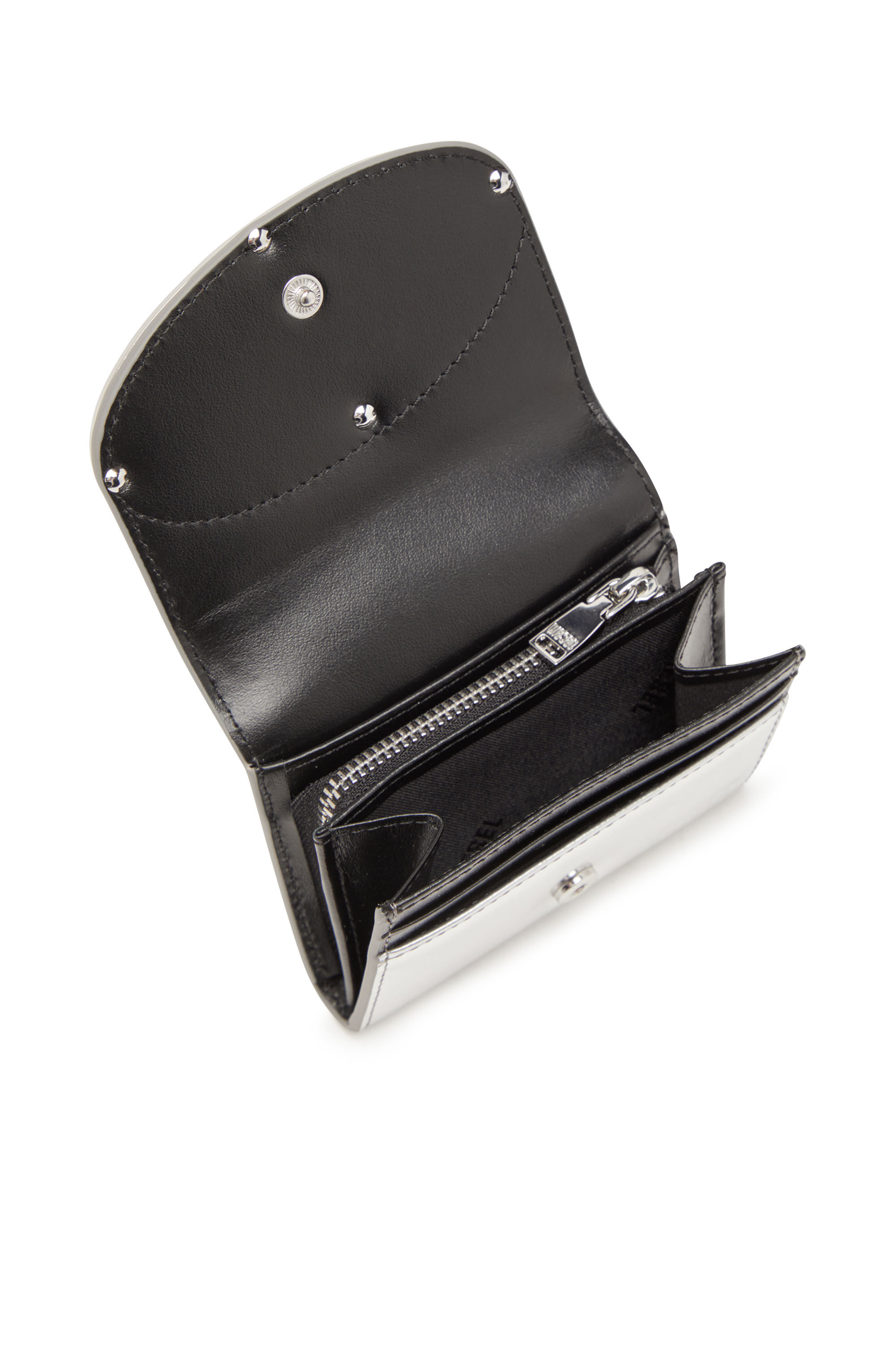 1DR CARD HOLDER BI-FOLD ZIP III Bi-fold card holder in mirrored