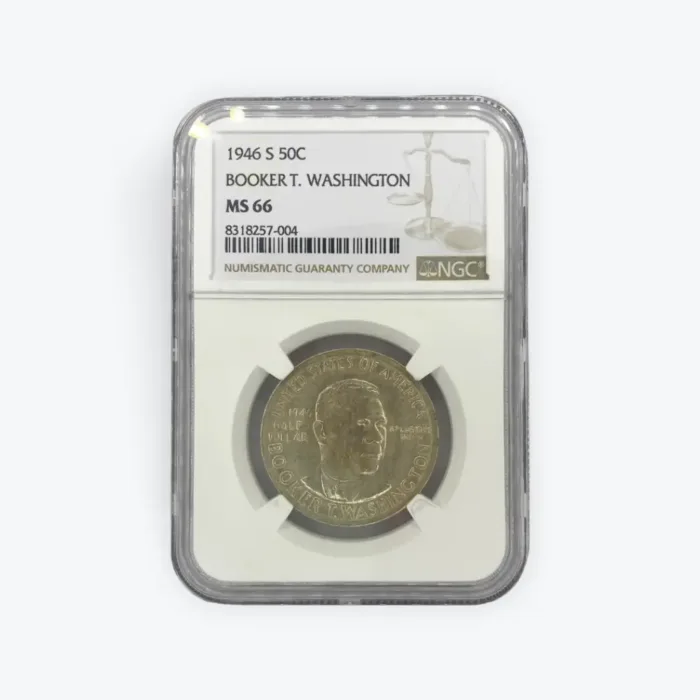 1946 S 50C BOOKER T. WASHINGTON NGC MS66 – D Robs Coins