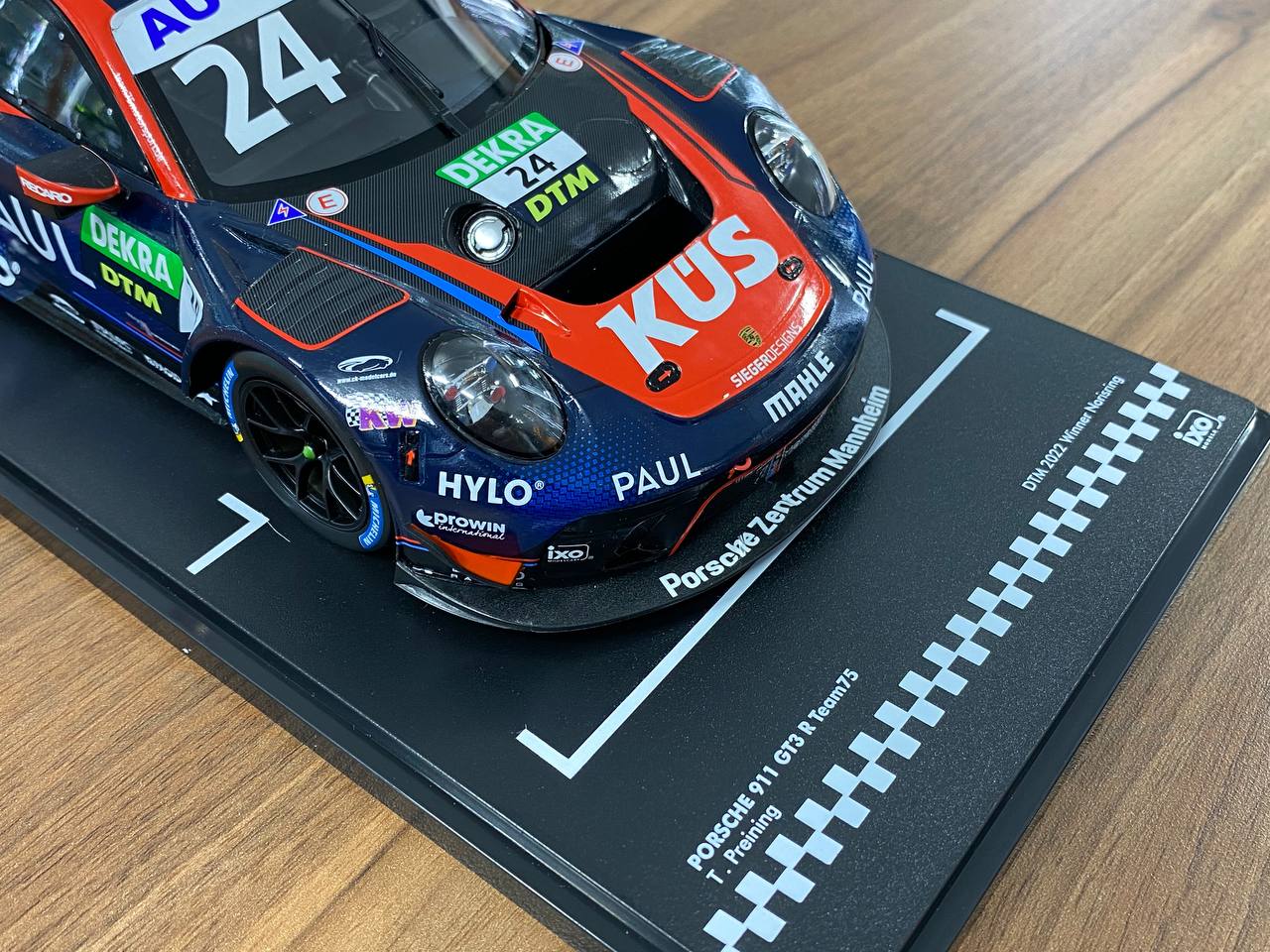 1/18 Diecast ixo Models PORSCHE 911 GT3 R Team75 T. Preining DTM