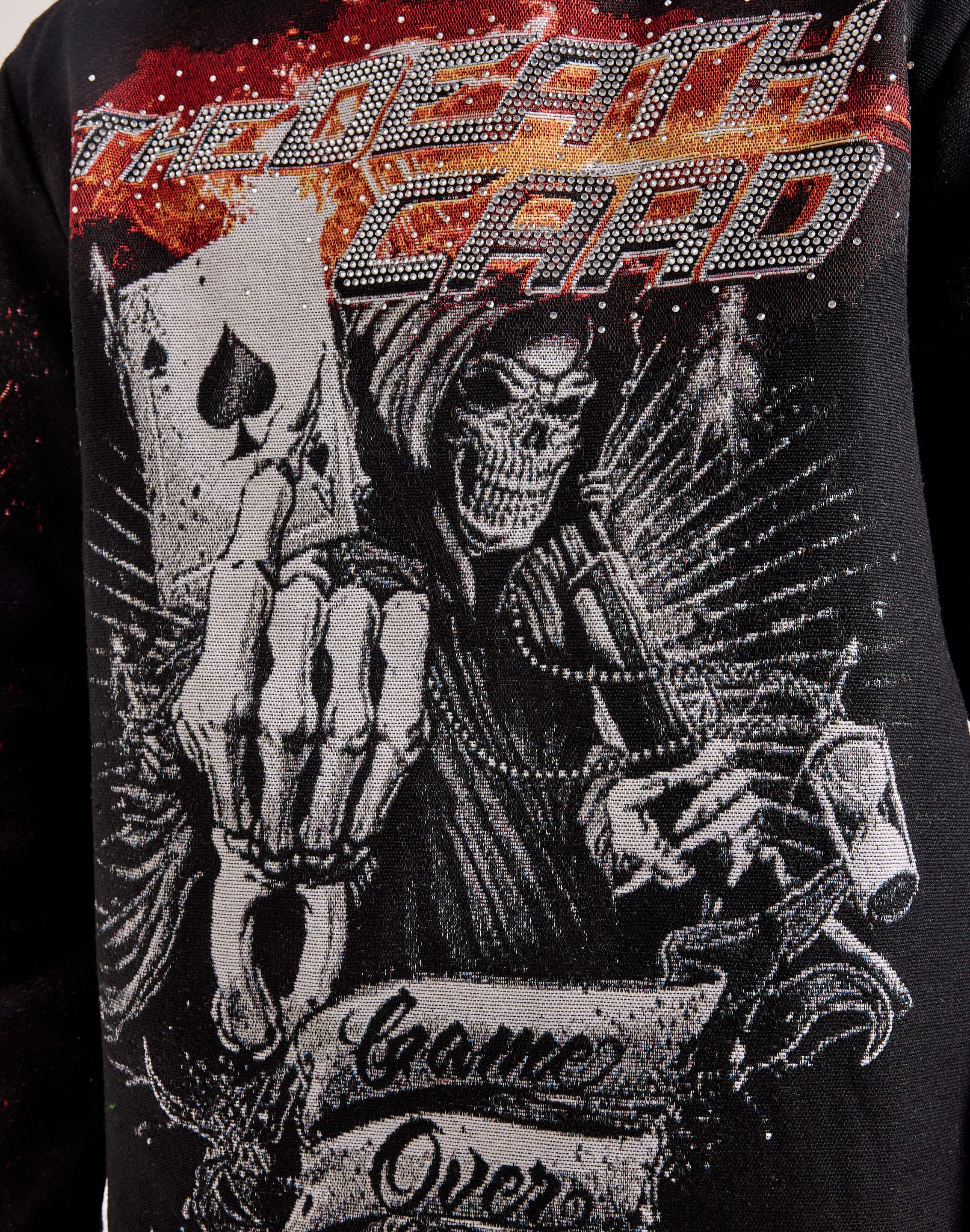Majestik Death Card Rhinestone Tapestry Hoodie – DTLR