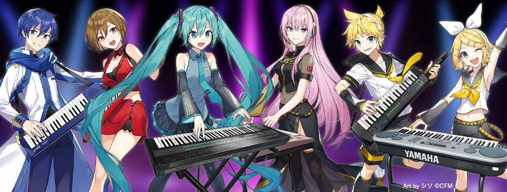マジカルミライ10th Anniversaryのヤマハブースで展示された初音ミクと
