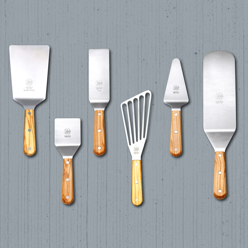 6 Piece Spatula Set - Olive Wood Handle | Due Buoi Spatula Store