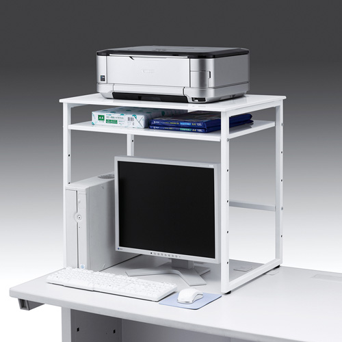 e-TREND｜サンワサプライ MR-68WN [スチール製机上プリンターラック]