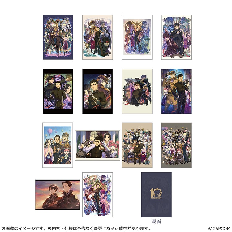 イーカプコン |大逆転裁判 10周年 スタンド付きイラストカードセット