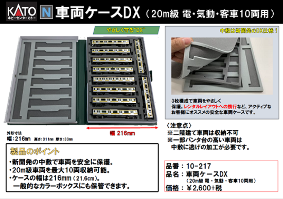 KATO鉄道模型オンラインショッピング 車両ケースDX(20m級 電・気動