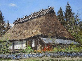 尾身周三 油彩画「信濃路の春」｜絵画｜買取実績紹介｜骨董品買取