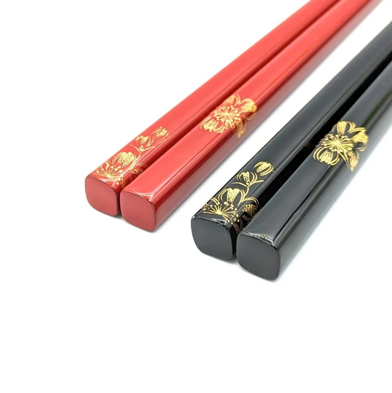 送料無料】川連塗 沈金 桜 夫婦箸セット【桐箱入】 - お買い物｜日本