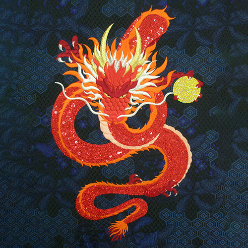 商品詳細：龍神様刺繍アート 白龍｜emonya／ええもんや