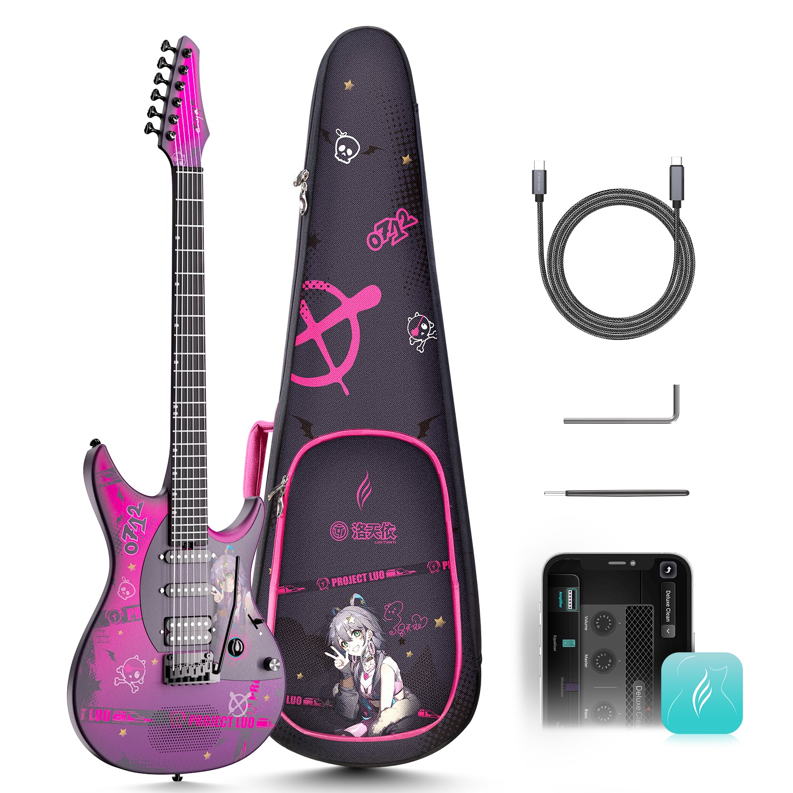 Enya Inspire: Carbon Fiber Super Strat Smart Guitar