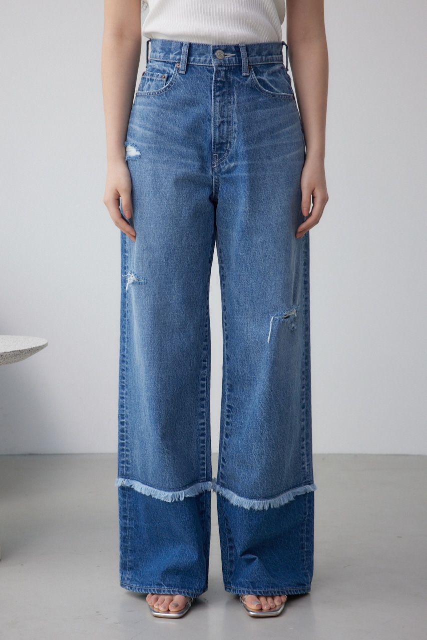 AZUL BY MOUSSY | AZUL DENIM スウィッチングバイカラーデニム (ワイド