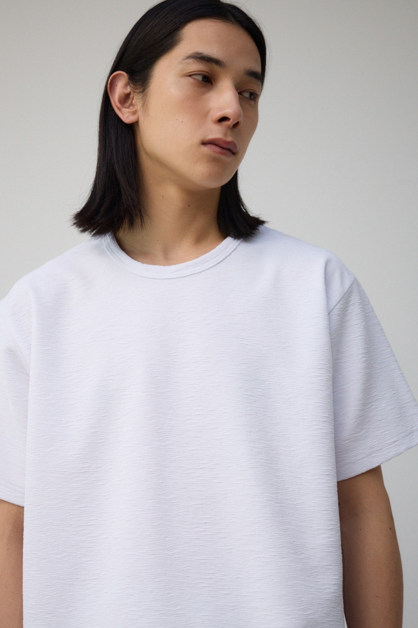 AZUL BY MOUSSY | ウェーブタックジャガードトップス (Tシャツ