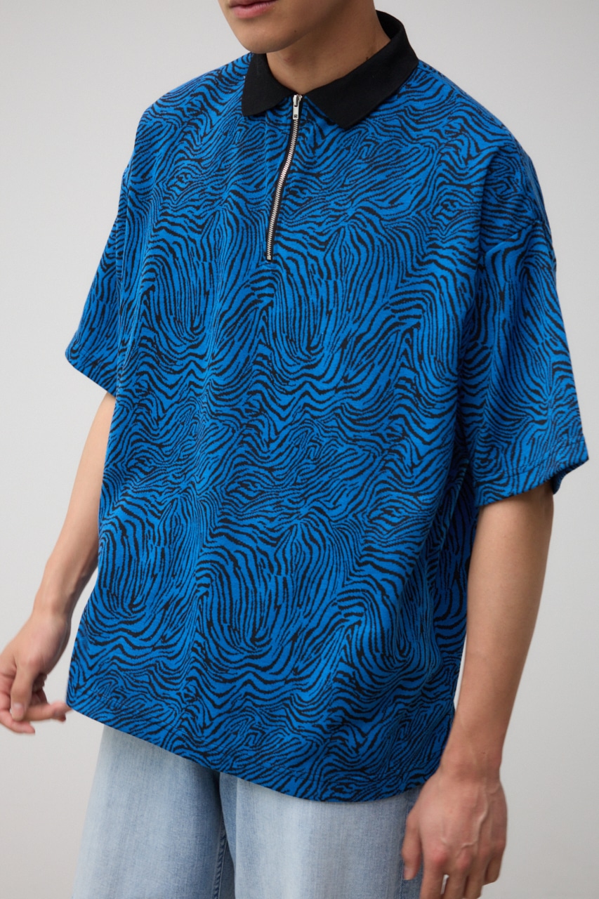 AZUL BY MOUSSY | オーバーサイズジャガードニットポロ (ニット