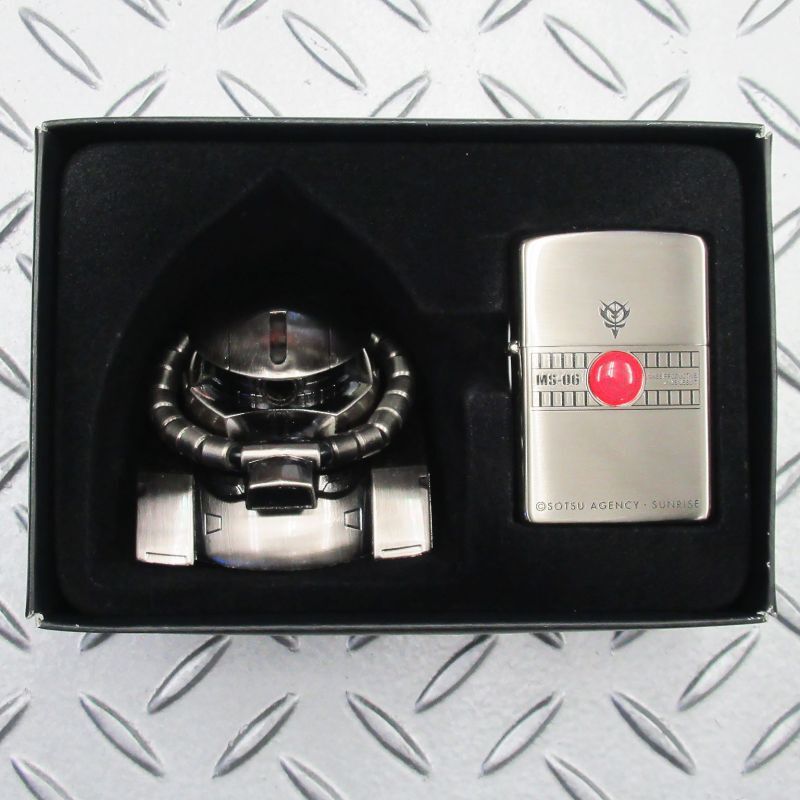 Vintage Zippo MS-06 Zaku2 Mono-Eye Head Stand Model Mobile Suit