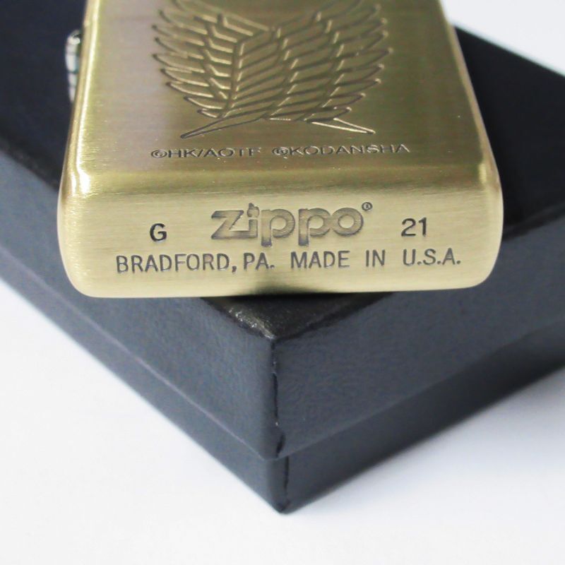 Zippo Attack on Titan Survey Corps 進撃の巨人 Etching Oxidized