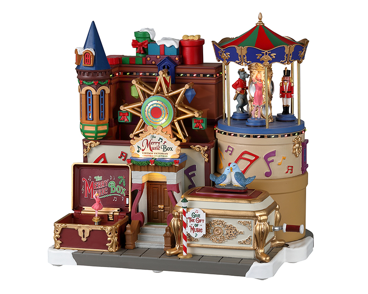 The Merry Music Box with Adaptor | Lemax Village Collection