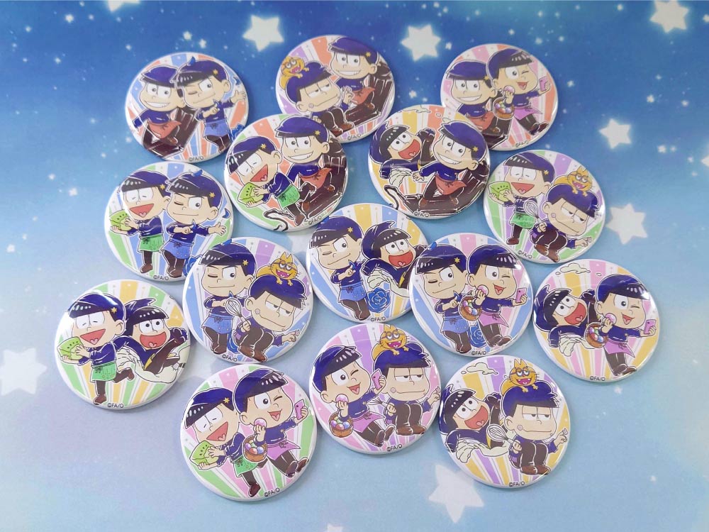 おそ松さん×mixx garden2023 トレーディングミニキャラペア缶バッジ