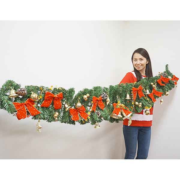 クリスマス装飾 店舗の入口や連続壁面に スワッグガーランドセット