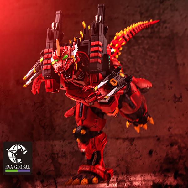 ゴジラ対エヴァ３式機龍<改> エヴァ2号機カラーVer.プラモデル（アオシマ） EVA GLOBAL】ゴジラ対エヴァ3式機龍<改> エヴァ2号機カラーVer