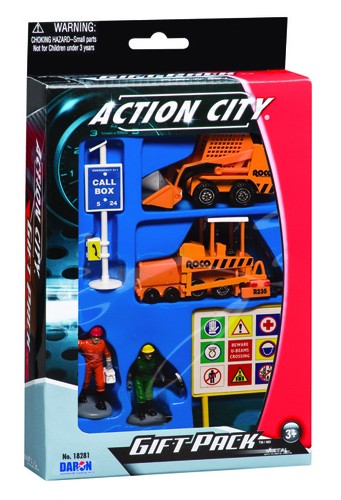 6 Piece Action City Construction Vehicle Gift Pack RT38813 ezToys