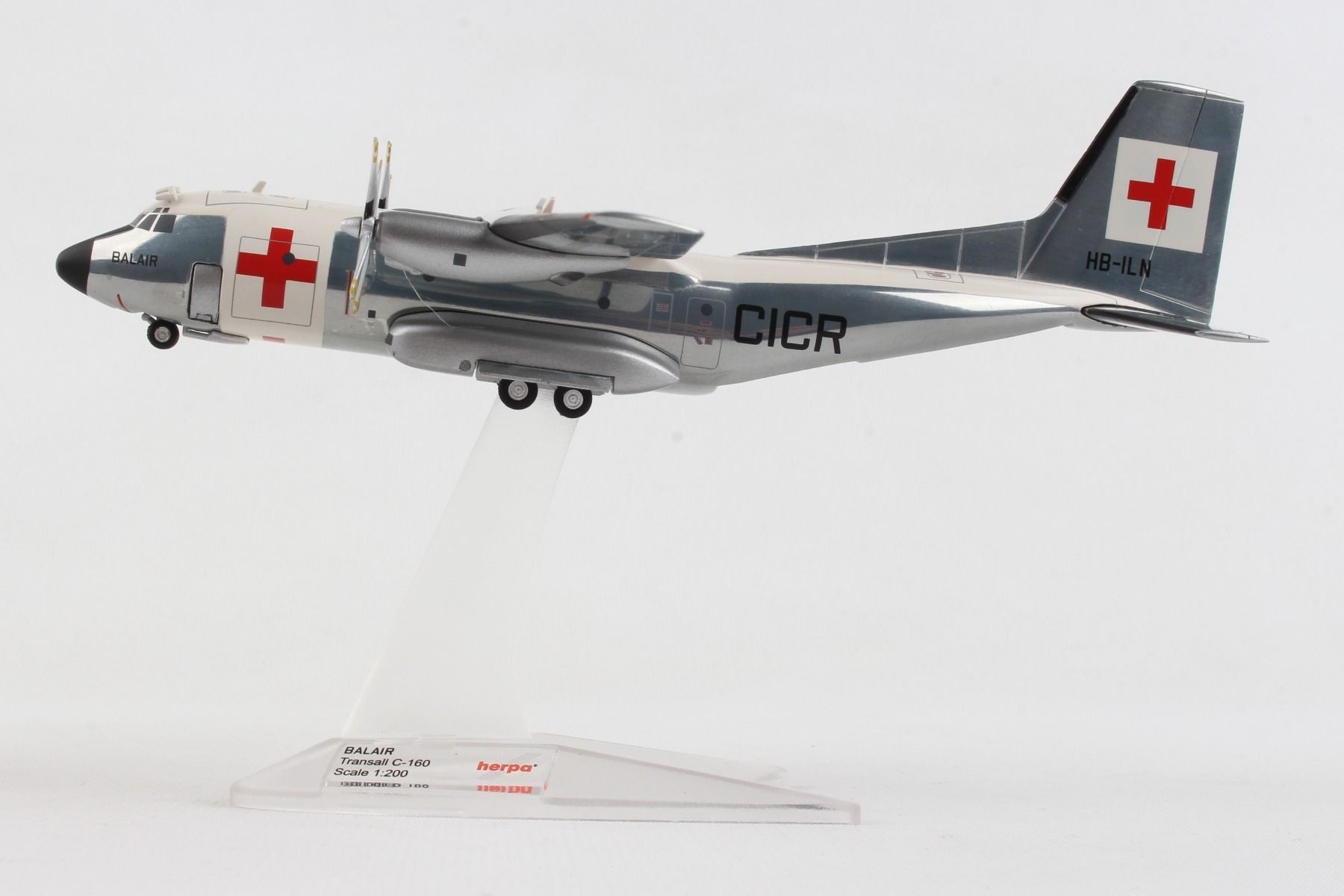 Balair-international Red Cross Transall C-160 HB-ILN Herpa 570701
