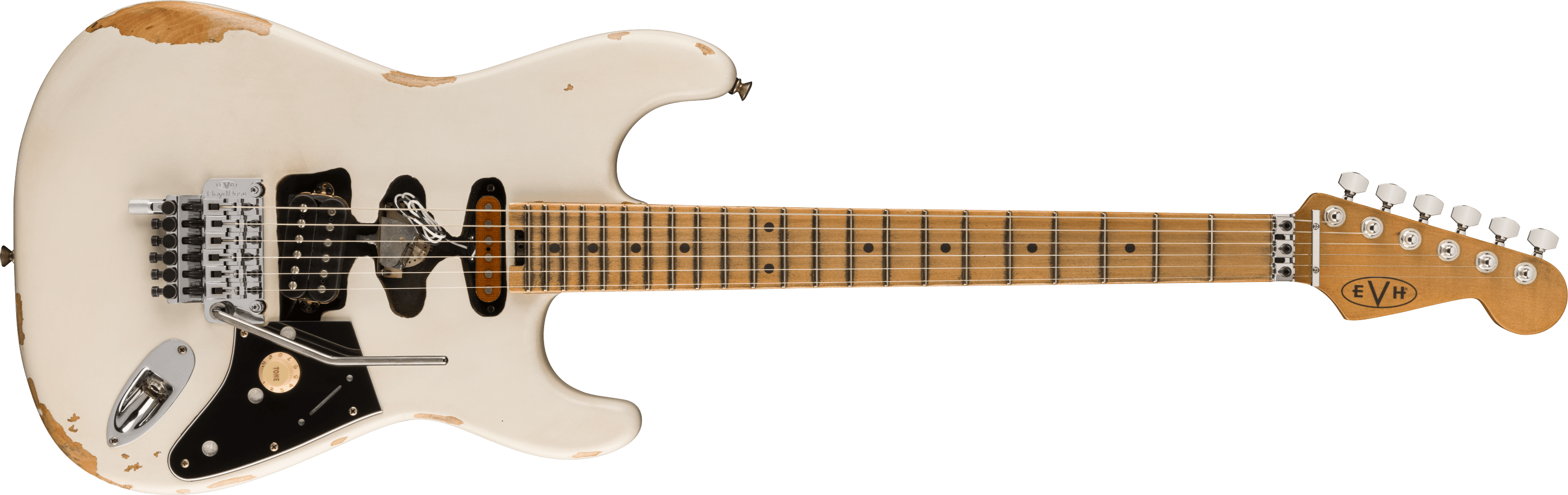 Strat :: EVH® Frankenstein Relic® Series, Maple Fingerboard, White