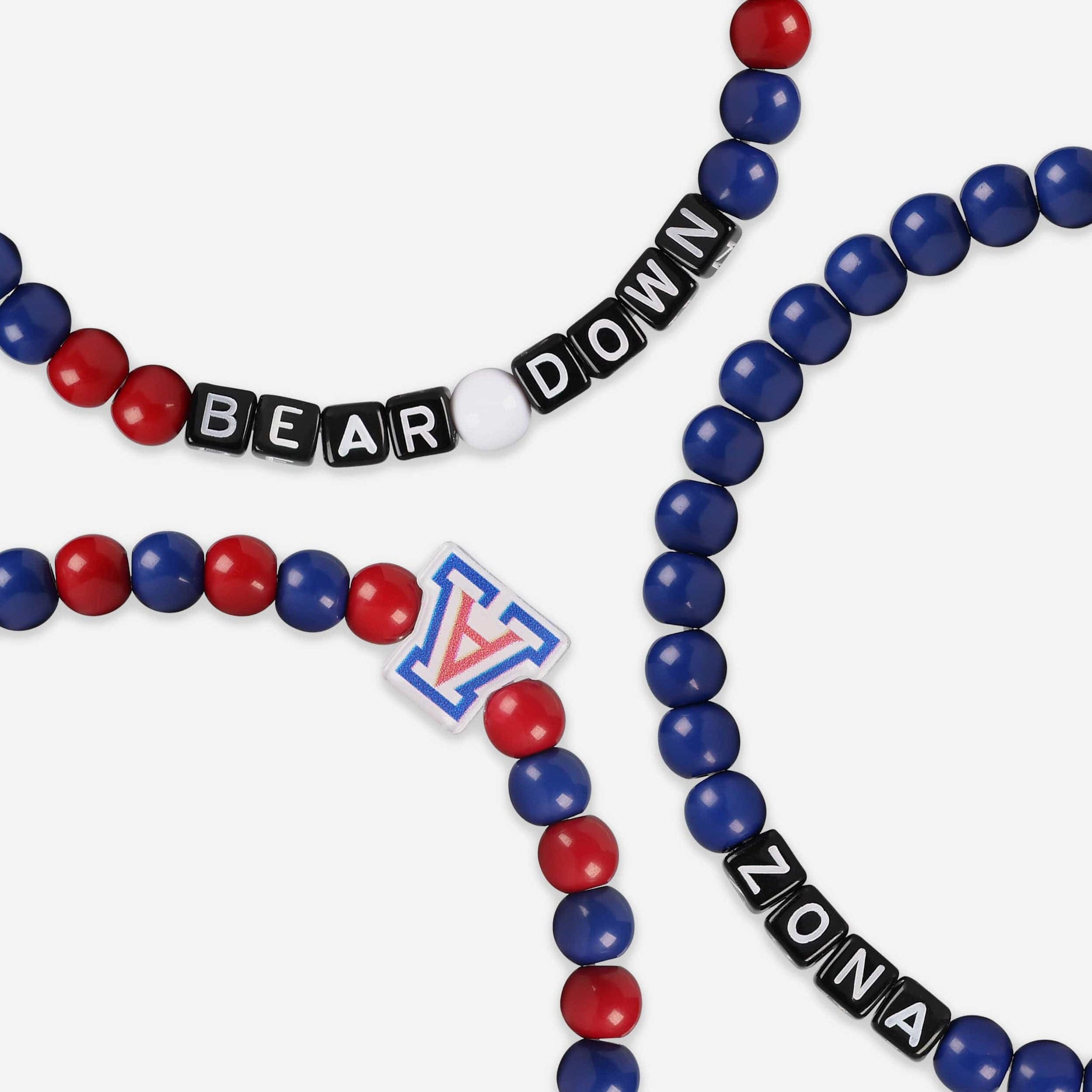 Arizona Wildcats 3 Pack Beaded Friendship Bracelet FOCO