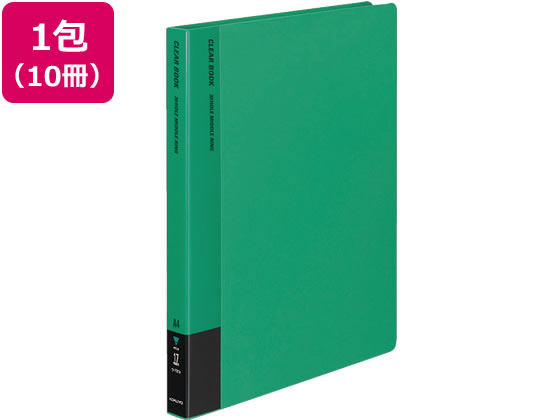 コクヨ クリアファイル 替紙式 A4 30穴 60枚 緑 10冊 ラ-720G 通販