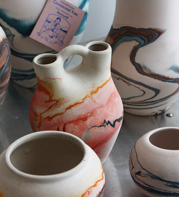 VINTAGE】Nemadji Pottery Flower Base ”Made In USA”を明日、2023年9