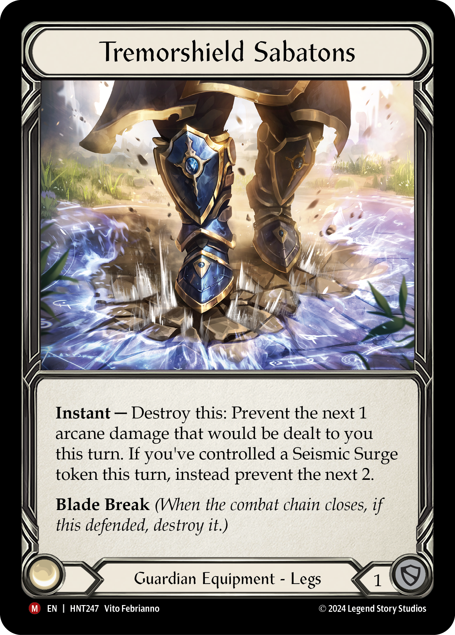 Tremorshield Sabatons - The Hunted - Flesh & Blood TCG - FaB Foundry