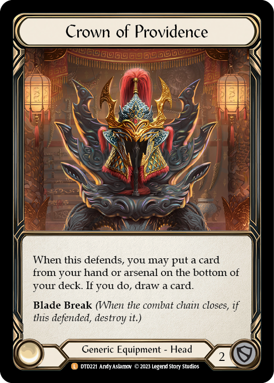 Crown of Providence - Dusk Til Dawn - Flesh & Blood TCG - FaB Foundry