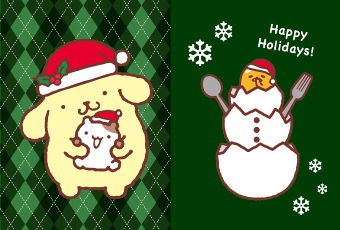 ポムポムプリンカフェ」のクリスマス、サンタやトナカイに扮したプリン