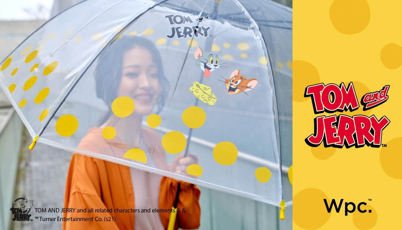 Wpc.×「トムとジェリー」、“チーズ穴“の水玉ビニール傘やトム