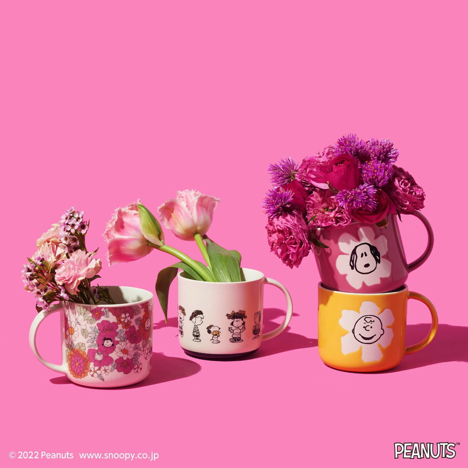 アフタヌーンティー×ピーナッツ、花がテーマの新作コラボ - 小物から