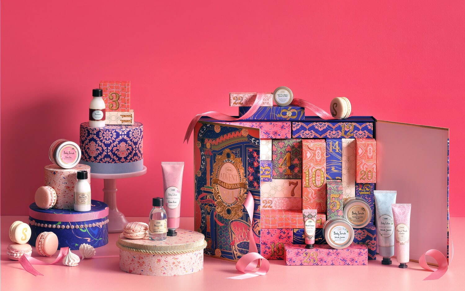 SABON22年クリスマスアドベントカレンダー、人気の香りのボディケア