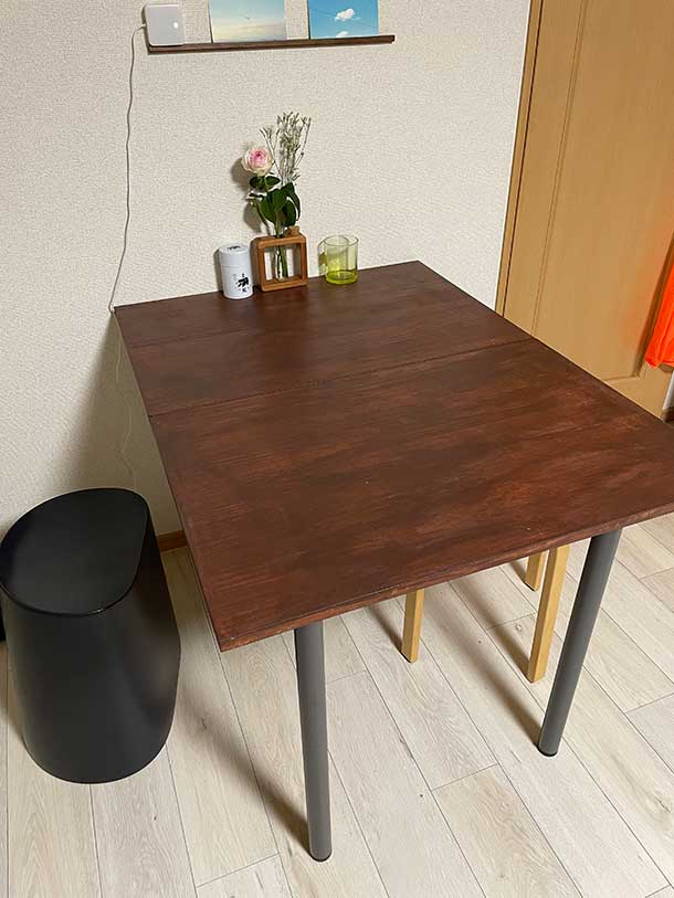 切って塗って脚を付けるだけ！ダイニングテーブルを作ってみた