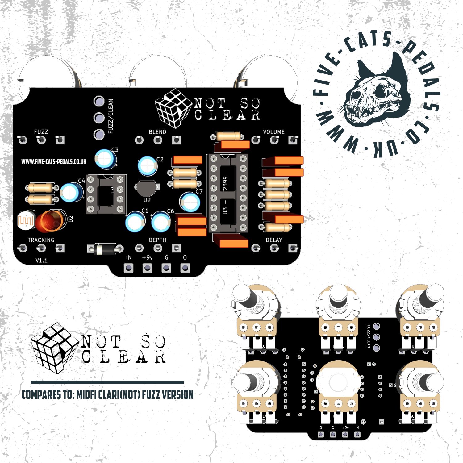 Not So Clear - Mid-Fi Electronics Clari(not) Fuzz Clone - Five