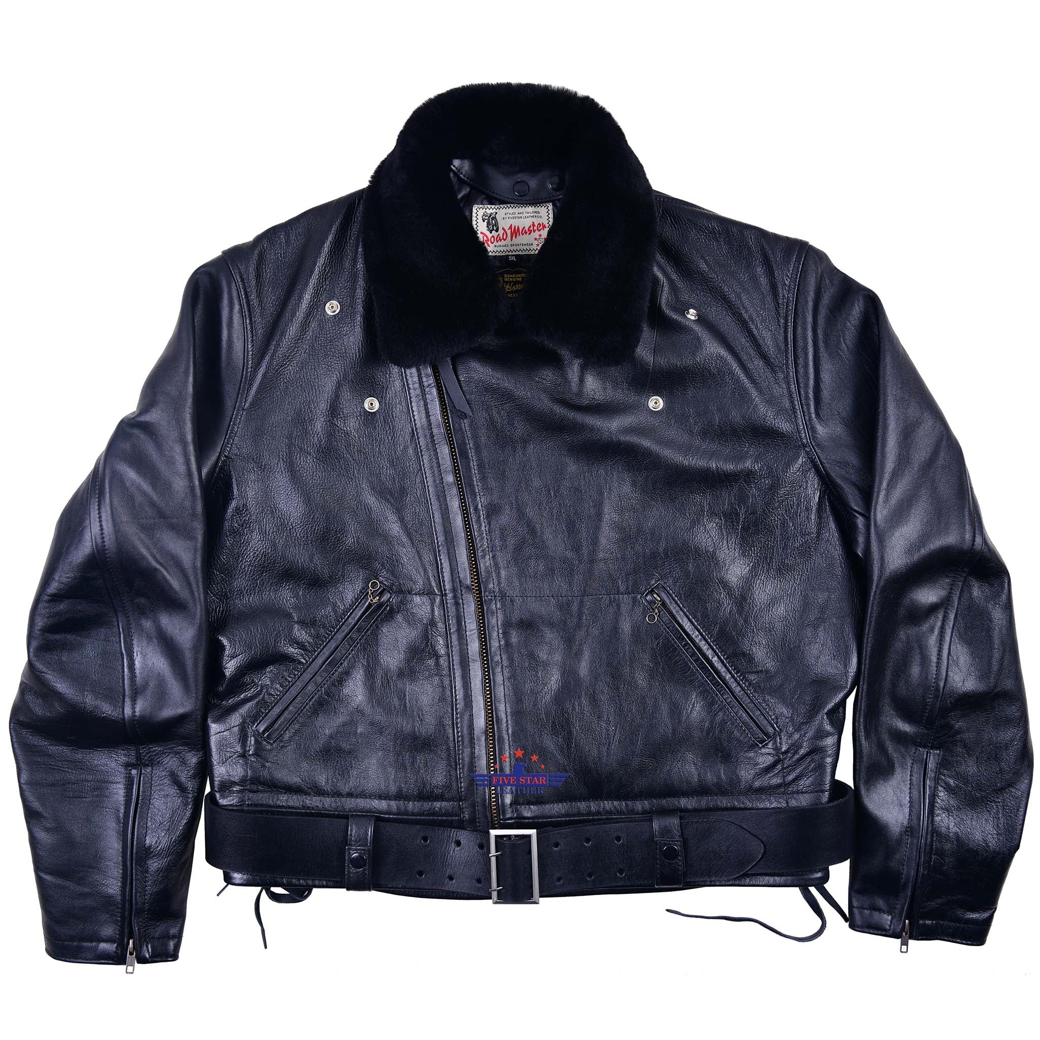 FiveStar Leather Reproduced Men Vintage LAPD Jacket Horsehide