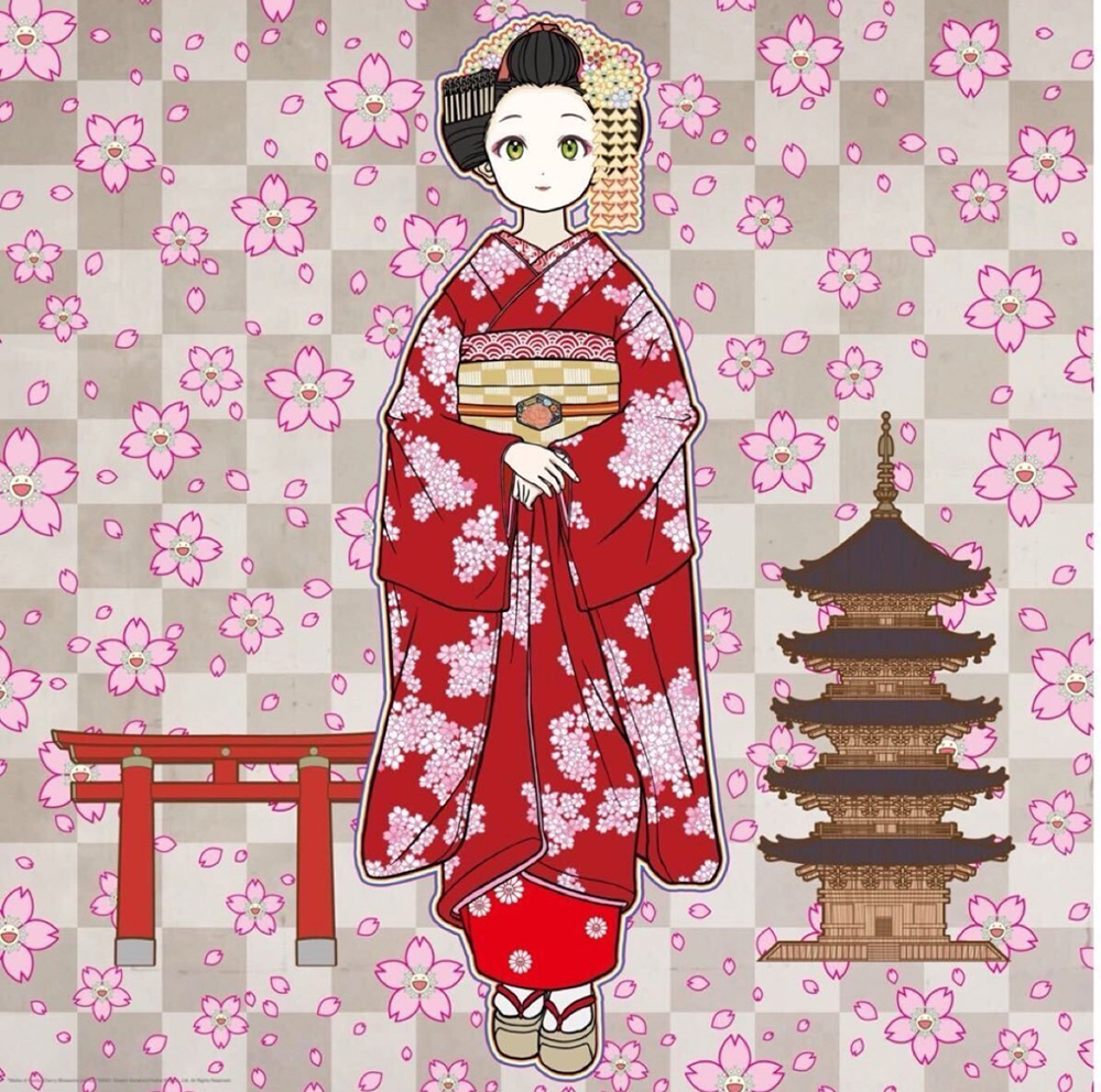 京都の舞妓さん 赤に桜』村上隆／Takashi Murakami | 絵画・アート販売