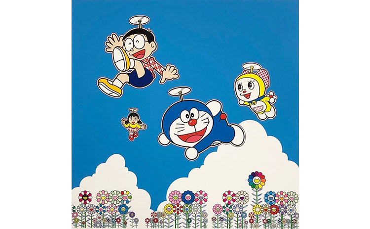 どこでもドア」でお花畑にやって来た！』村上隆 | 絵画・アート販売