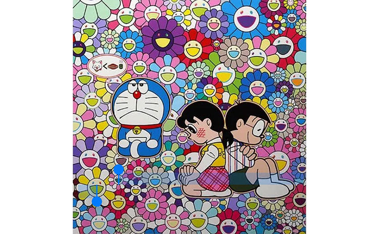 京都の舞妓さん青に桜』村上隆 | 絵画・アート販売 ギャラリー