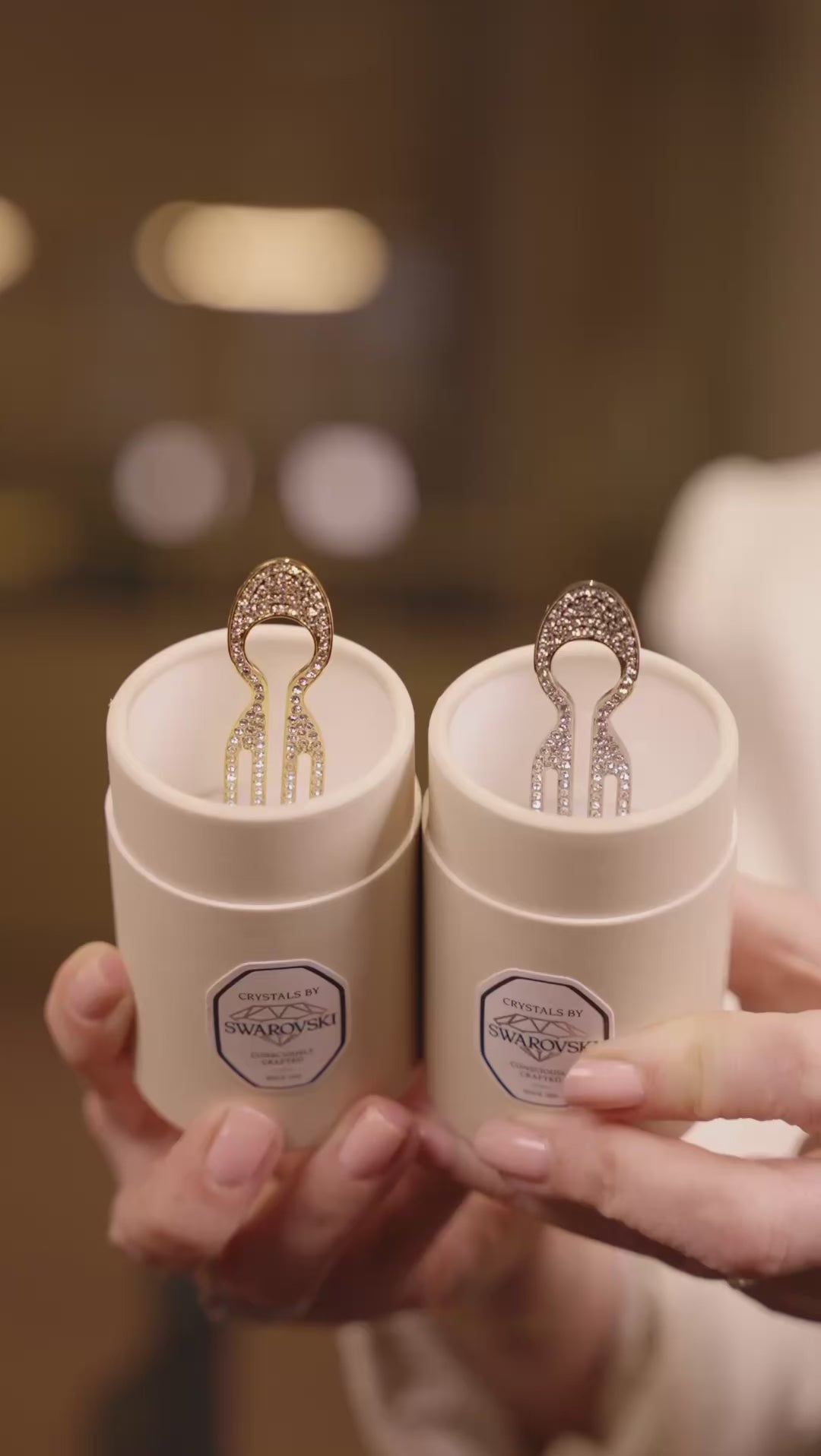 Nº1 HAIRPIN Steel with Swarovski® Crystals | Yellow Gold Finish