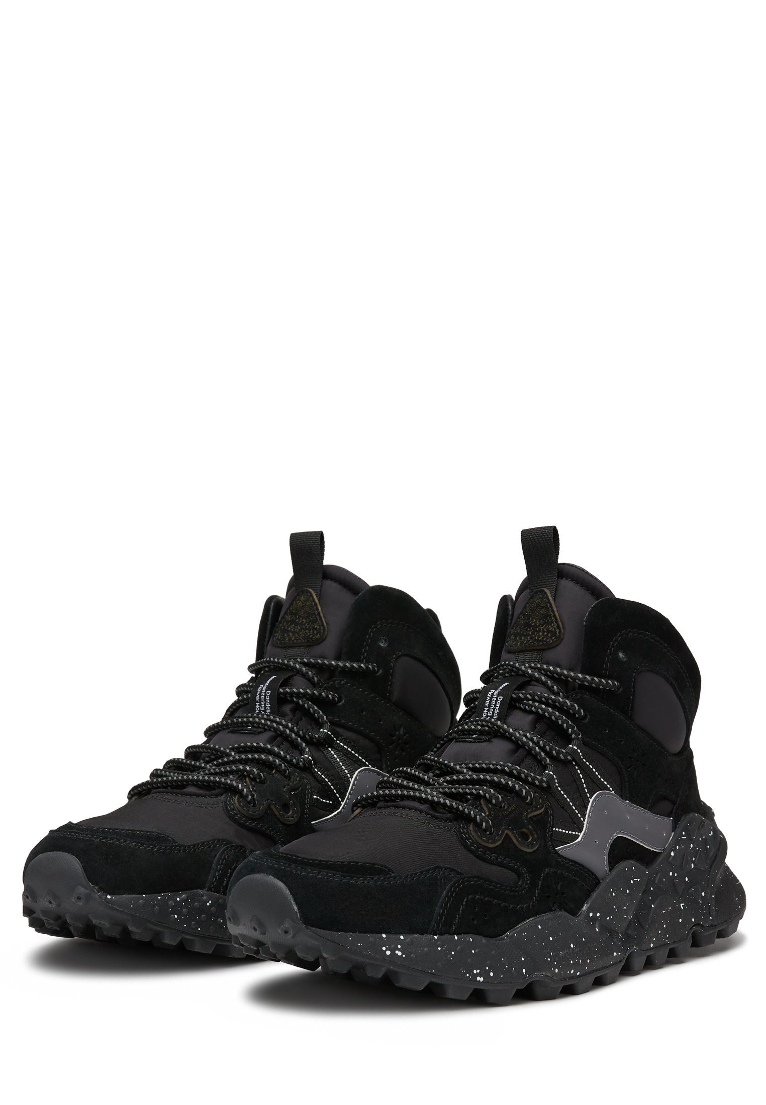 Suede and technical fabric sneakers Black -YAMANO 3 MID UNI