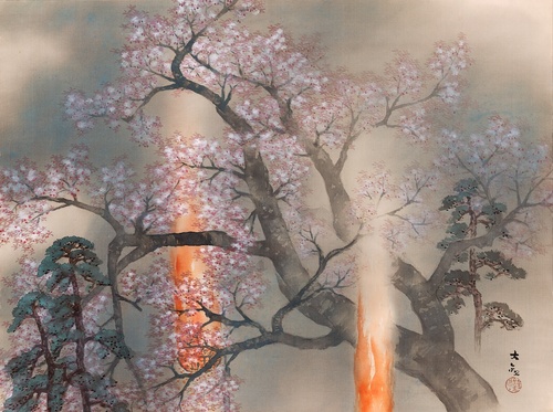 夜桜（花） | 横山大観 | 収蔵品詳細 | 作品を知る | 東京富士美術館