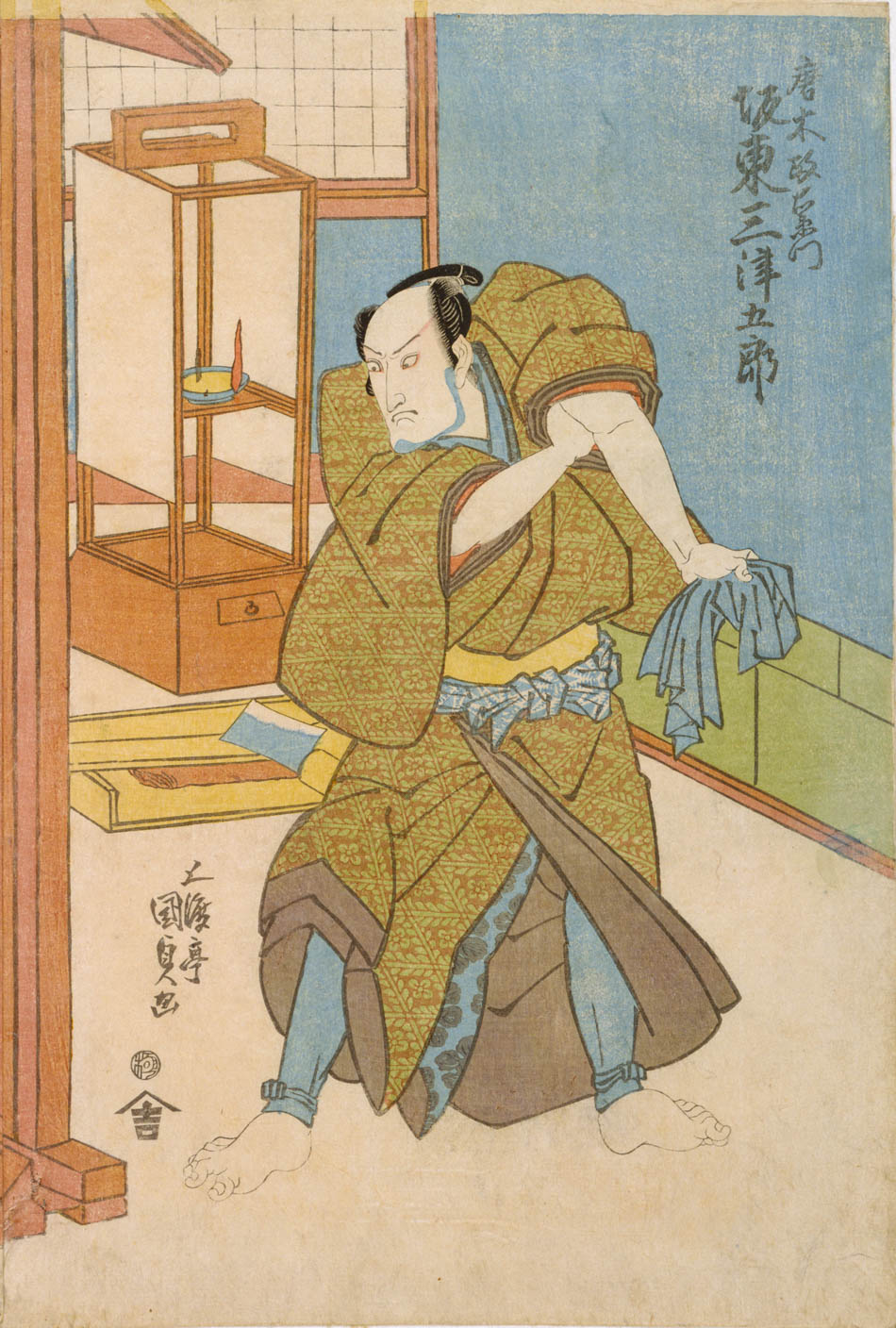 三代目坂東三津五郎の唐木政右衛門 五代目瀬川菊之丞の政右衛門女房お