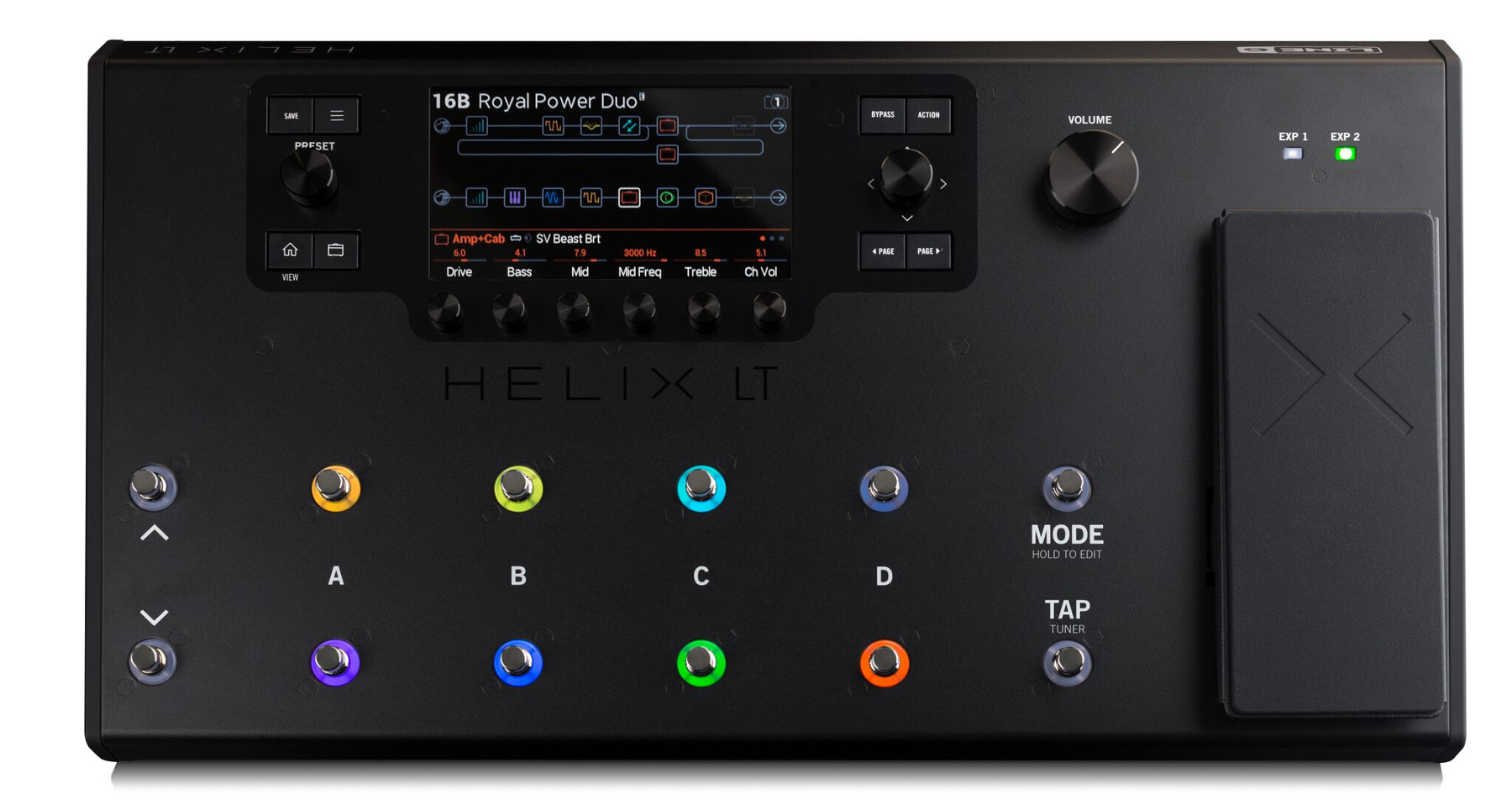 Line 6 Helix LT Footswitch Guitar Multi-FX Floor Processor | Full